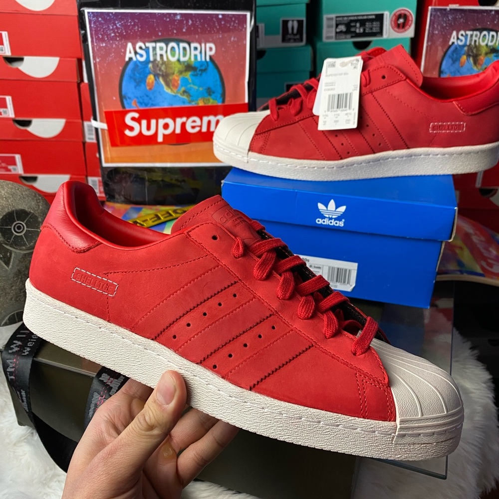 🆕 - Adidas Superstar 80's - Red/Cream - Many Size - Picture 8 of 8